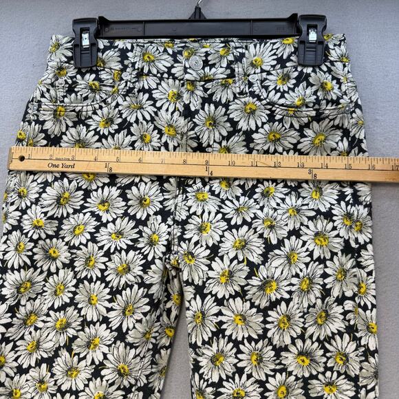 7 For All Mankind Jeans Women's 27 (4) Black White Daisy Skinny Ankle Preppy - Picture 12 of 15